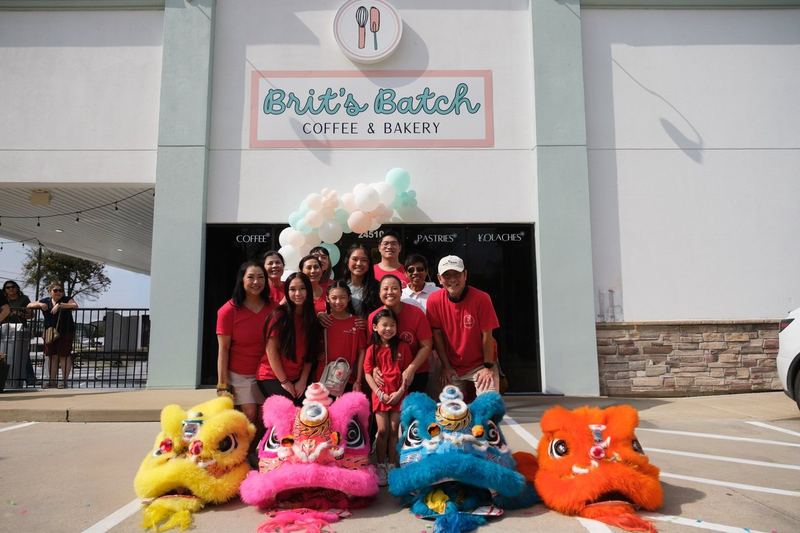 Brit’s Batch Coffee & Bakery storefront on Texas 249